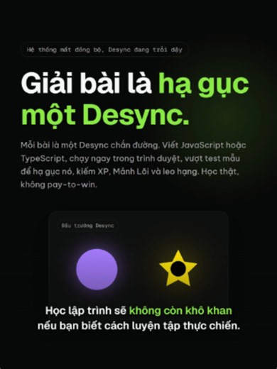 Mở web là code được ngay. Không cần cài compiler, không mất thời gian cấu hình. Luyện với 1000 bài tập Python, C và C có lời giải, theo lộ trình từ nhập môn đến thuật toán và cấu trúc dữ liệu. Có điểm và rank để theo dõi tiến độ và duy trì động lực học mỗi ngày. 👉 coding.8syncdev.com #hoclaptrinh #laptrinh #python #cpp #sinhvienit #8syncdev