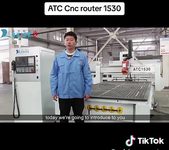 #atccncrouter #furniturefactory #woodworking #diy #cncrouter #furnituremakingmachine This is a heavy duty structure atc cnc router, HQD Atc spindle,8 pcs tools magazine,850w servo motor and driver, T-slot vacuum table.