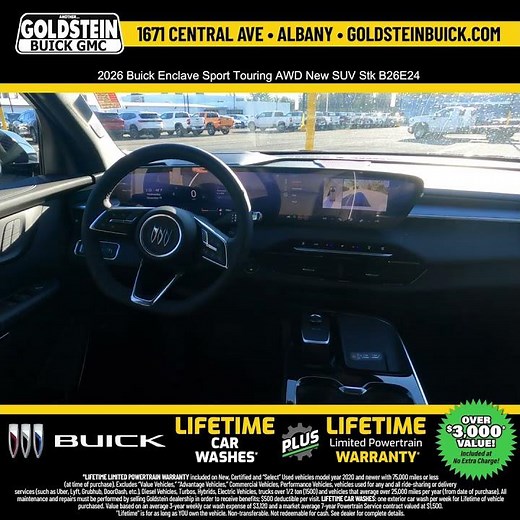 2026 Buick Enclave Sport Touring AWD New SUV Stk B26E24