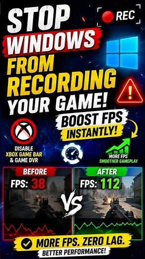 Boost FPS Instantly! Turn OFF This Hidden Windows Setting 🎮 #fps #gameplay #windowstips