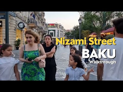 Nizami Street Baku Azerbaijan | Walking Tour Baku Azerbaijan 🇦🇿 4K HDR