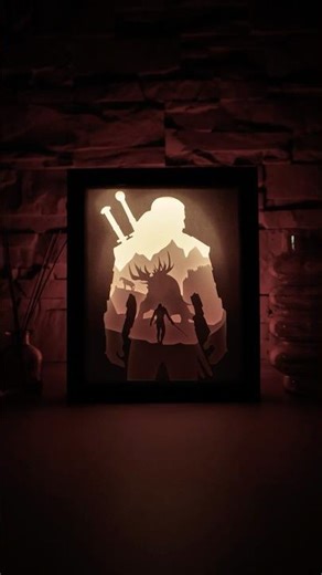 The Witcher DIY Lightbox 🐺⚔️ #thewitcher #witcher #thewitcher3