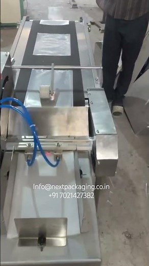 Friction feeder for plop pouch with pick and place system #pouchdispenser
