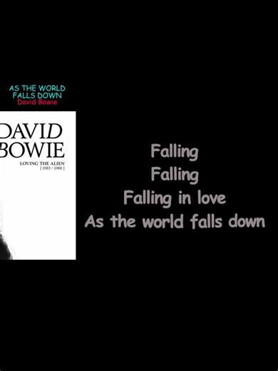 As the World Falls Down - David Bowie Lyrics