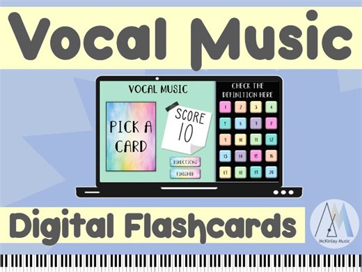 Vocal Music Digital Flashcards - interactive revision game | Teaching Resources