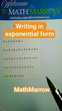 How to write repeated Multiplication in exponential form @MathMarrow