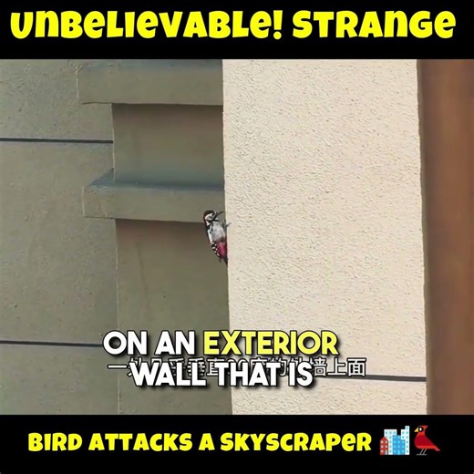 Mystery Bird Pecks at Concrete Wall! What is it Doing?