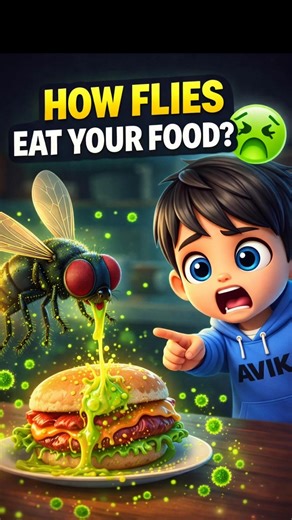 How Flies Eat? 🤢 #facts #shorts