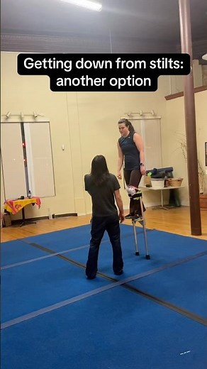 No chairs required 😜 #stilts #stiltwalker #circus #stiltwalking