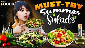 2 Easy Summer Salads to BEAT THE HEAT | Crunchy Fruit Salad | Mediterranean Salad