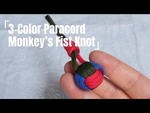 How to Tie a Monkey’s Fist Knot with Three Colors of Paracord | Easy Guide #diy #handmade