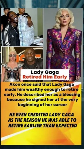 Akon Reveals How Lady Gaga Made Him Rich #ladygaga #retirement #shortvideo