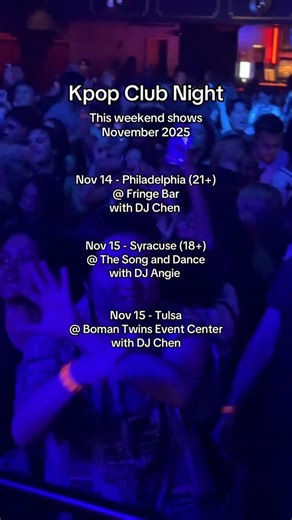 This weekend of #kpopclubnight !✨ #philadelphia #syracuse #tulsa see you soon😆🙌❤️ #kpop #kpopevent #kpopdj #USA | Kpop Club Night