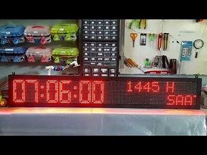 Bel Sekolah Otomatis Runnig Text Led Red - Control Wifi Plus Mini Power Amplifier