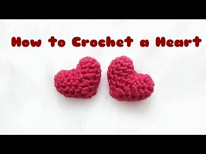 How to Crochet Mini Heart ❤ | Step by step tutorial | Amigurumi Free Pattern