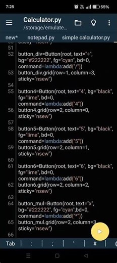 python gui calculator in tkinter #python #viral #csharp #coding #programmer
