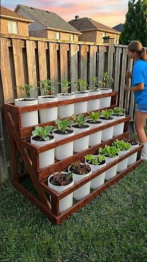 Backyard Gardening Hack 🌱 | Turn Old Buckets into Vegetable Planters #garden #gardening #diy #home