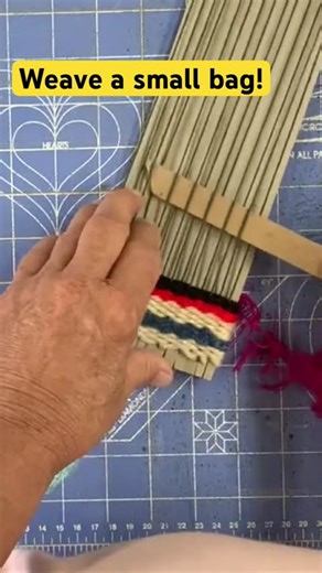 Make a small bag using a cardboard loom! #arttutorial #weavingloom #tutorial #weaving #makers