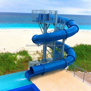 [Hot Item] Outdoor Water Park Rides Tube Swimming Pool Spiral Fiberglass Slide