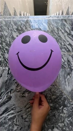 POV: Purple Smiley Balloon 😀🎈 Drop Test 💦 | ASMR Satisfaction in 4K