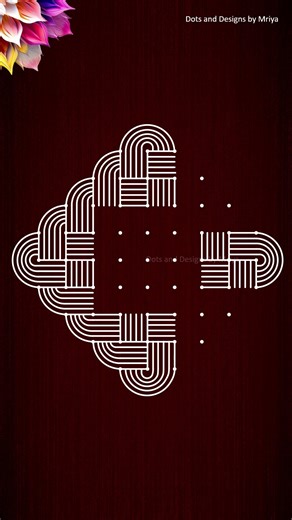 Easy Padikolam for Beginners | Simple and Beautiful Padi Kolam with Dots | Very Easy Rangoli #viral