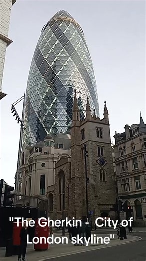 The #Gherkin is a landmark #skyscraper in #london's financial district. It stands at 180 metres (591 ft) with 41 storeys. The building is situated on the site of the former Baltic Exchange, which was destroyed by an #IRA bomb in 1992. During construction, the 1,600-year-old remains of a Roman girl were discovered and later reburied at the site. While the building primarily contains private offices and is generally not open to the public for tours, you can access the top floors by booking a table