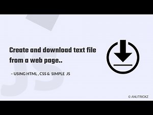 How to create and download text file from a web page