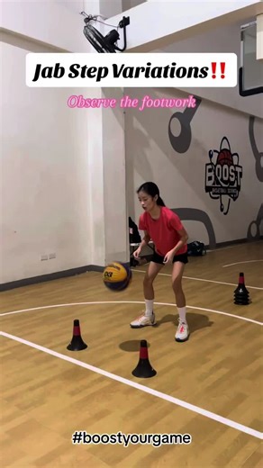 Try this “Jab Step” Series!✅ Working on utilizing your pivot to create space against a defender. ✅ READ and let the defender REACT to your move. #BoostWomensBasketball #basketball #girlsbasketball #fyp #foryoupage #playerdevelopment #basketballtips #basketballmoves #basketdrills #footwork #ballislife