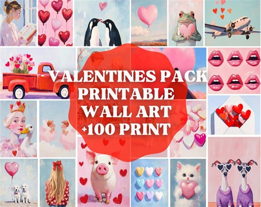 Valentines Gallery Wall Art: 100 Prints Bundle (digital Download) - Etsy