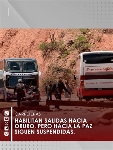 Salidas de buses en Cochabamba: Oruro normal, La Paz suspendida