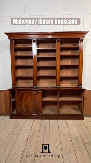 📚 Large Mahogany Library Bookcase | Grand & Functional Storage #homedecor #interiordesign