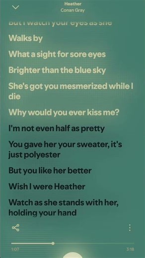 Heather- #lyrics #spotify #shorts #music