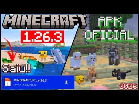 SAIU!! Minecraft PE 1.26.3 OFICIAL NOVA ATUALIZAÇÃO.