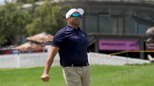 LIV celeb pro-am - RSA cricket star Graeme Smith & rugby's Brian Habana show their skills