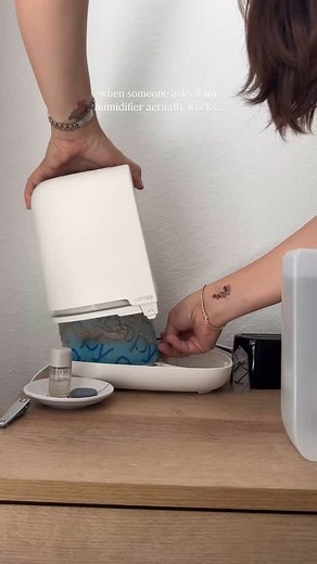 Wasn’t expecting that with my filter change but thanks for keeping it off my face 🙃 @get.canopy #humidifier #beautyessentials #skincare #nightstand | Bridgette Sheri