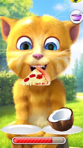 talking gingar 🍒🥕🍓🥥🍕 #shorts #shortsfeed #cat #viral #funny #cartoon #talkingginger