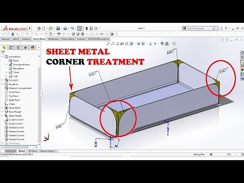 ✅ Solidworks Sheet Metal Corner Treatment