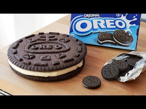 Homemade Giant Oreo Cookie (Recipe) || [ENG SUBS]