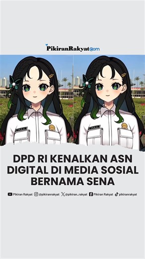 Dewan Perwakilan Daerah Republik Indonesia (DPD RI) memperkenalkan ASN (Aparatur Sipil Negara) Digital atau Vtuber bernama Sena lewat berbagai akun media sosialnya. . Sena menjelaskan bahwa tugasnya adalah membagikan informasi-informasi seputar DPD RI. Sena pun menegaskan bahwa ia bukanlah AI (Artificial Intelligence) atau kecerdasan buatan. . Namun video yang diunggah Minggu (26/10) itu kini diduga sudah dihapus pada Rabu sore (29/10). . Bagaimana menurut kalian soal ASN Digital ini Sobat PR? .