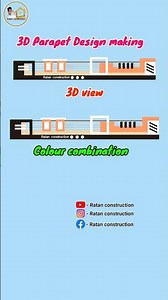 Modern Parapet Design | Colour combination | 3d parapet wall design | video n. 894