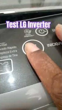 LG Inverter washing machine diagnostic test