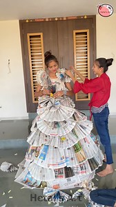678K views · 7.7K reactions | Newspaper dress making | Hetal's Art | Facebook