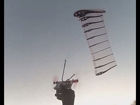 Simple homemade paraglider wing 2 Motorized