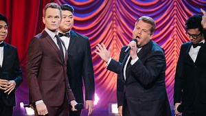 Neil Patrick Harris and James Corden cover 'Hamilton' and more in 'Broadway riff-off'