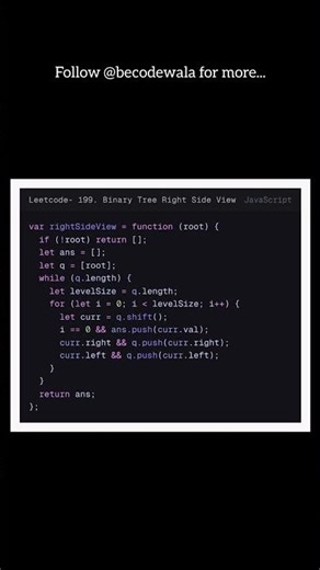 LeetCode 199 🚀 Right Side View Explained