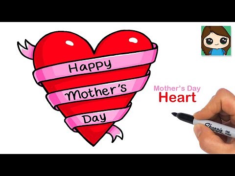How to Draw a Heart with Ribbon ❤️ Mother's Day