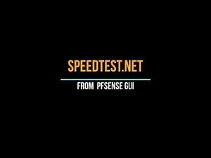 Install and run Speedtest.net test from pfSense GUI in 30 seconds