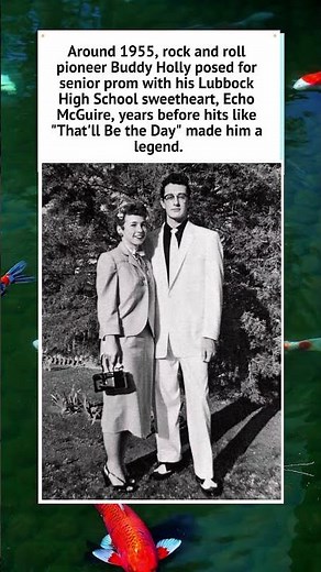 Buddy Holly & His High School Sweetheart (1955) 🎸 #BuddyHolly #1950s #Shorts