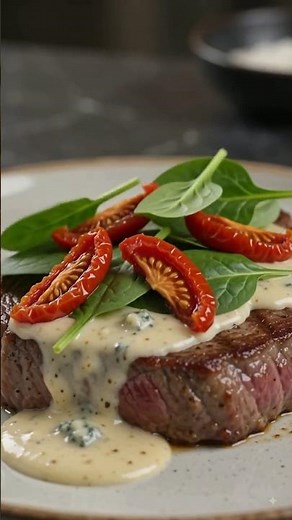 Juicy Steak with Gorgonzola Sauce 🥩🧀✨
