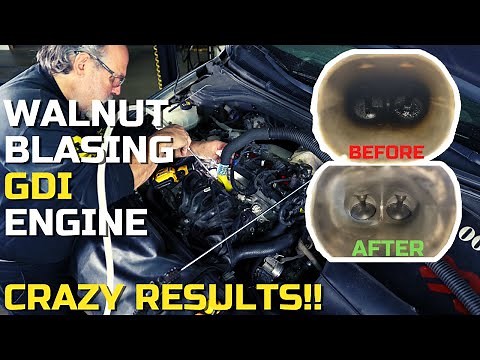 WALNUT BLASTING A GDI KIA/HYUNDAI ENGINE - CRAZY RESULTS! (CARBON BUILDUP REMOVAL)